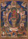 Red Avalokiteshvara; Nepal or Tibet; 1871; pigments on cloth; Rubin Museum of Himalayan Art; C2…