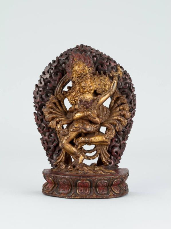 Hevajra; Tibet; 19th-20th century; wood; Rubin Museum of Himalayan Art; gift of Shelley and Don…