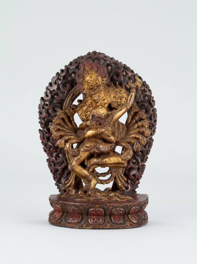 Hevajra; Tibet; 19th-20th century; wood; Rubin Museum of Himalayan Art; gift of Shelley and Don…