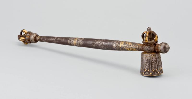 Ritual Hammer; China; Ming Dynasty, Yongle Period, (1403-1424); iron, gold, and silver; Rubin M…