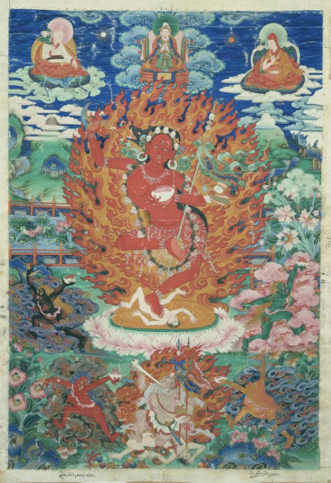 Vajravarahi; Tibet; 20th century; pigments on cloth; Rubin Museum of Himalayan Art; C2006.34.1 …