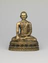 Unidentified Lama (Teacher); Tibet; 15th or 16th century; gilt copper alloy; Rubin Museum of Hi…