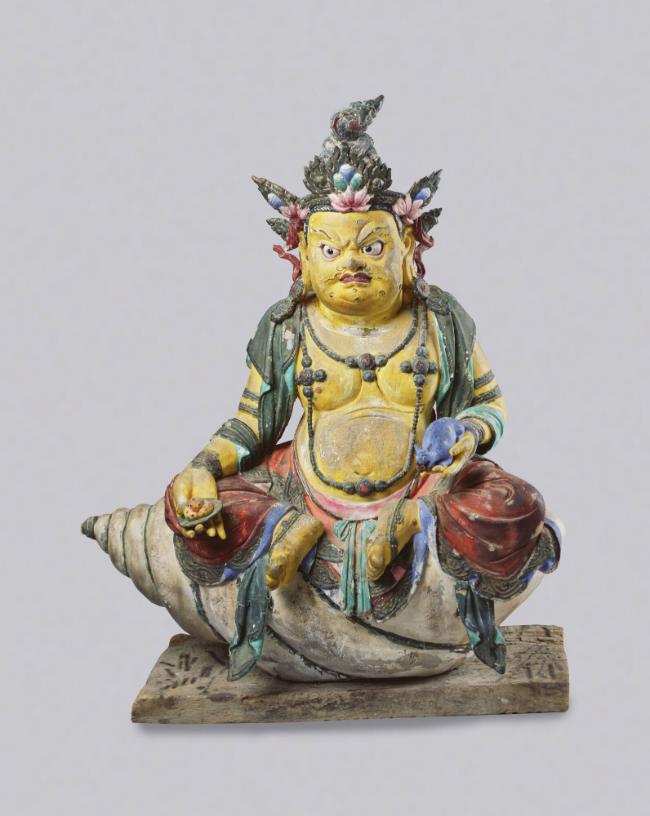 Yellow Jambhala; Tibet; 17th century; clay with pigments; Rubin Museum of Himalayan Art; C2006.…