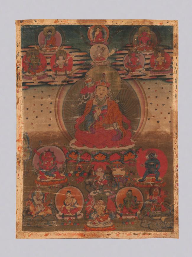 Padmasambhava; Kham Province, Eastern Tibet; 19th century; pigments on cloth; Rubin Museum of H…