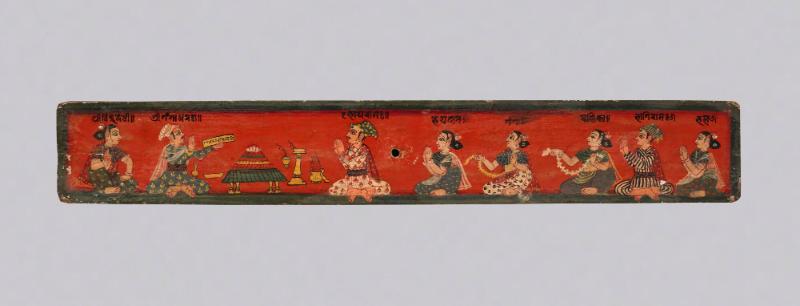 Cover of a Vaishnava Manuscript; Nepal; 18th century; distemper on wood; Rubin Museum of Himala…