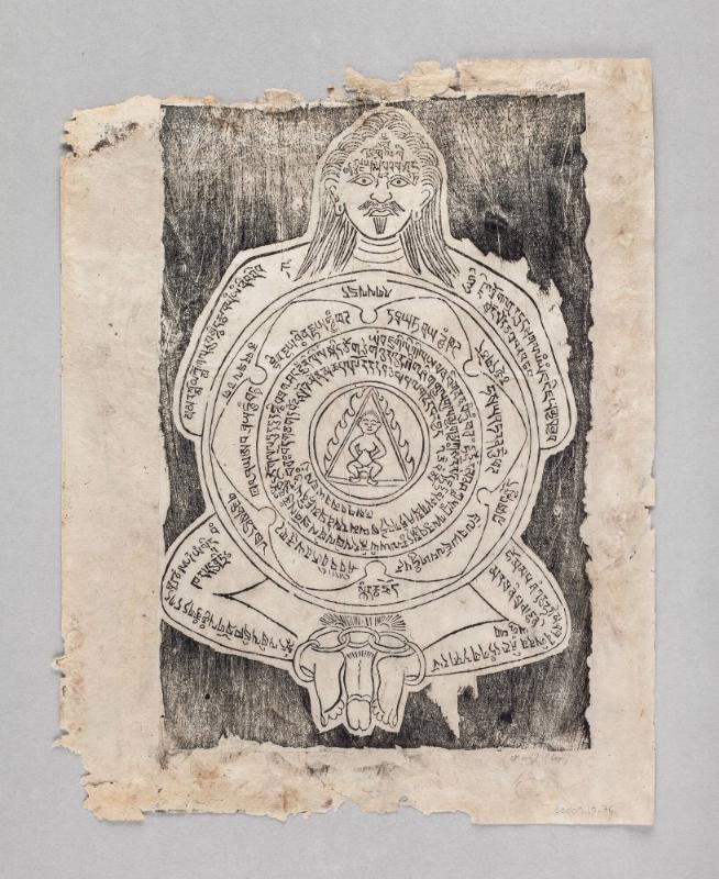 Protection From Disease; Dolpo region, western Nepal; ca. 1975; ink on paper; Rubin Museum of H…