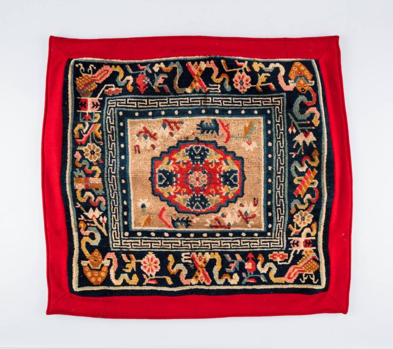 Rug; Tibet; 19th-20th century; wool, cotton; Rubin Museum of Himalayan Art; gift of Alice S. Ka…