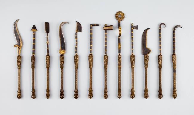 Medical Instruments; Tibet; date unknown; metalwork; Rubin Museum of Himalayan Art, gift of Arn…