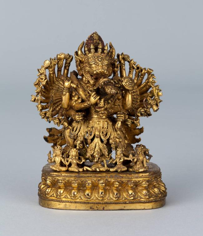 Vajrabhairava with Consort Vajravetali; China; Ming Dynasty (1368-1644), second half of the 15t…