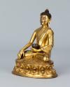 Buddha Shakyamuni; Tibet; 15th century; gilt copper alloy; Rubin Museum of Himalayan Art, gift …