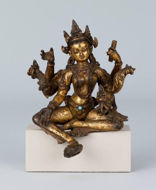 Vasudhara; Nepal; 13th century; metal; Rubin Museum of Himalayan Art; C2007.23.1 (HAR 65791); p…