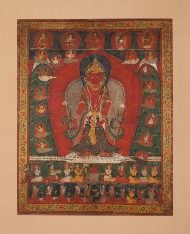 Red Avalokiteshvara or Bunga Dya; Nepal; dated by inscription, 1818; pigments on cloth; Rubin M…