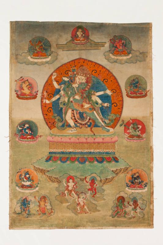 Heruka (Lama Gongdu cycle); Kham Province, Eastern Tibet; 19th century; pigments on cloth; Rubi…