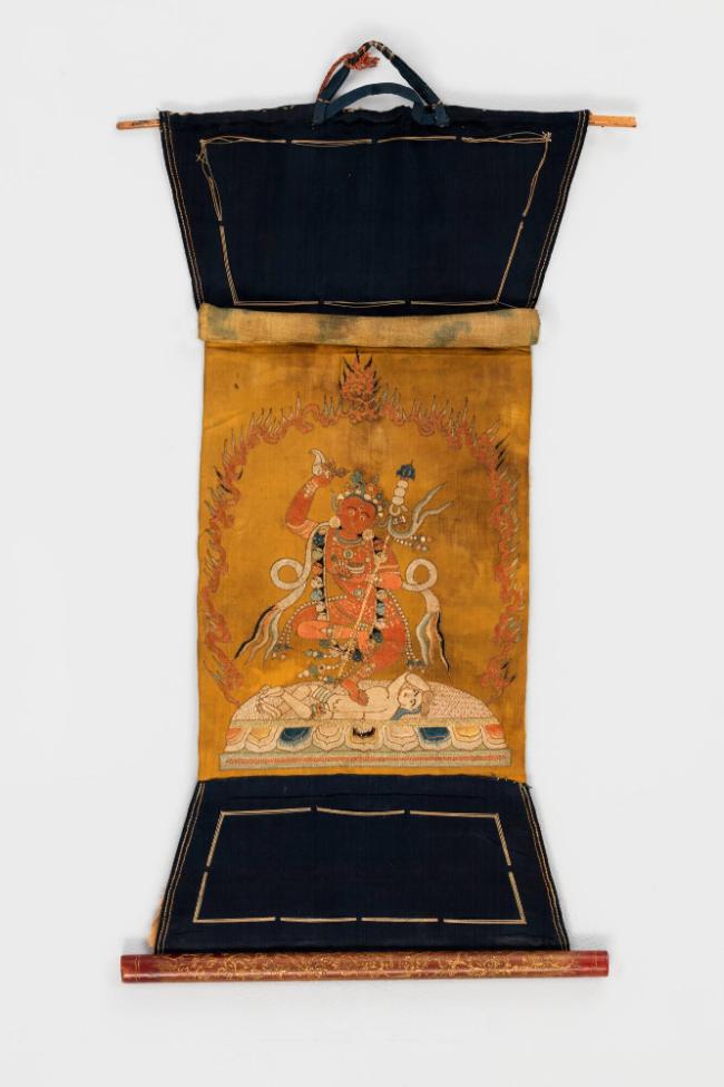 Vajravarahi; Tibet; 19th century; embroidery on silk; Rubin Museum of Himalayan Art; C2003.13.2…